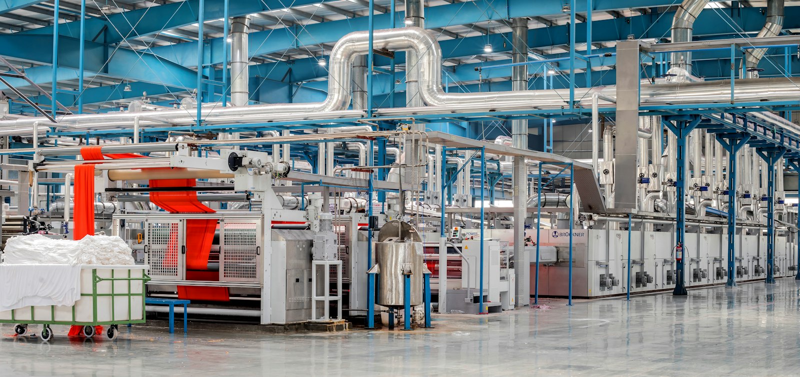 Industrial textile machinery and production infrastructure